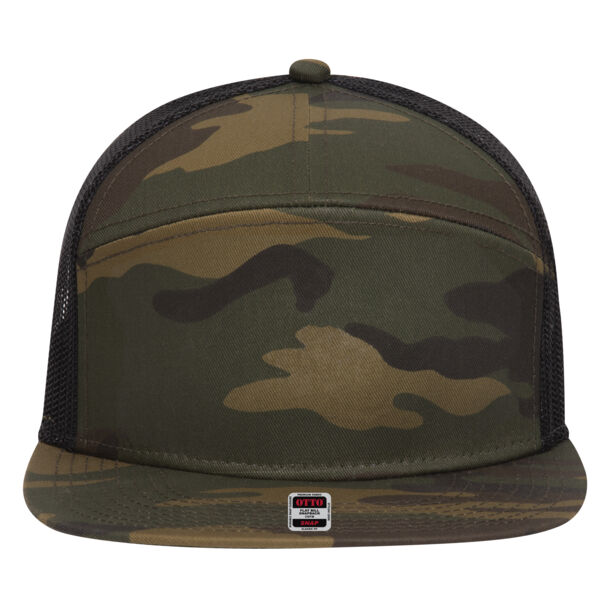 OTTO CAP® "OTTO SNAP" 7 Panel Pro Style Mesh Back Trucker Snapback Hat Thumbnail